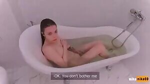 Dispute with Stepsister Over Bath Ends in Fucking