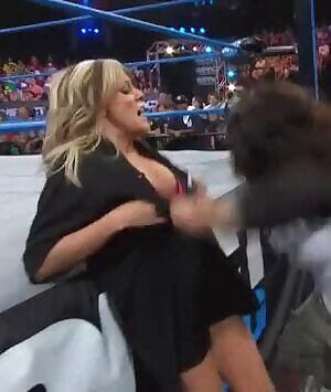 Velvet Sky getting humiliatingly stripped down to her bra and panties