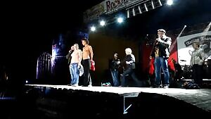 Tits out at Russian biker festival