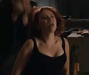 Bet you didn't keep your eyes of Scarlett's tits