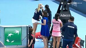 Katie Boulter is such a tease in that tight Nike skirt, emptied my load to her whilst she was warming up.