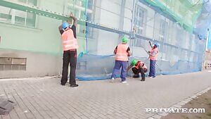 Gina Gerson gives up all her holes for hard workers