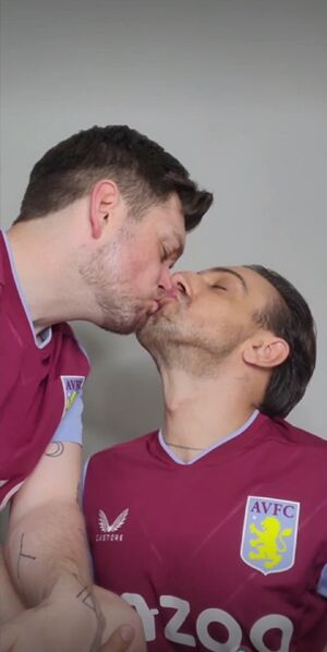 Gay Couples Amateur British Football Kiss
