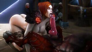 Deepthroating his cock