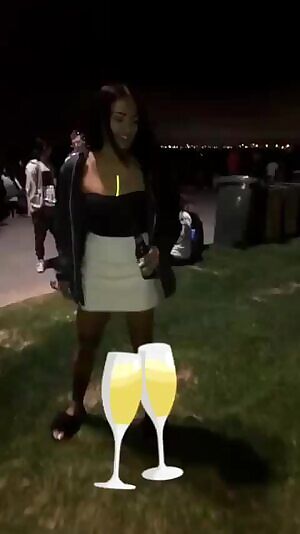 Sluts at a festival with the tits out