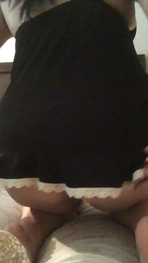 Woke up in my little black nightie 🖤 also what's underneath 😋 ... {f}