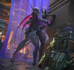 Couple of Futa Night Elf's having fun,