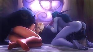 Alori & Ziahna fucked by feral druids