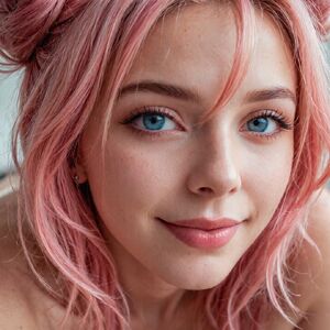 Ahegao Girls Ai Generated Cute pink hair