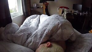 Cum and we'll keep each other warm?