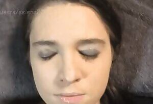 Selena gets a Huge Load of Cum on her Face