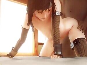 Yuffie gets it hard from behind