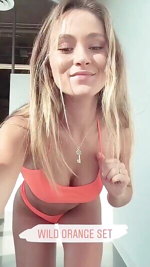 Showing off her bikini