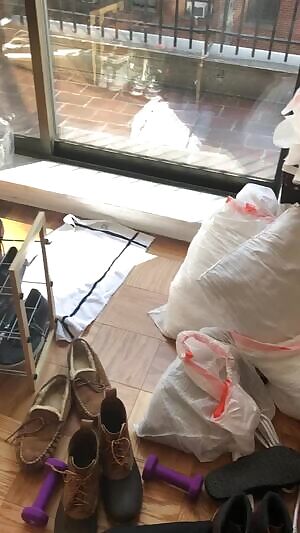 Don’t have furniture yet but I had to break in the new apartment