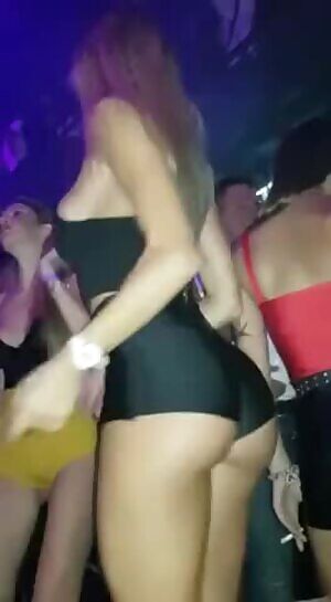 Hot Blonde with Big Ass Dancing in a Disco