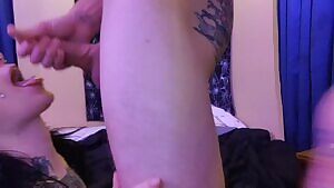 Covering my 18yo wife's face with a HUGE load