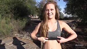 Fucking around with Keegan Kade outdoors and then fucking her