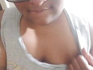 Tanned titties and a wet cunt