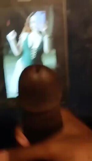 Sexy teen in a one piece gets a bbc tribute