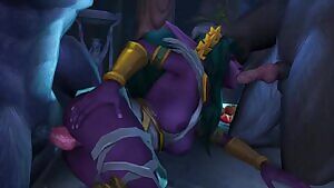 Tyrande spitroasted by Worgen