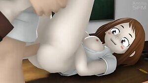 Ochaco takes a study break