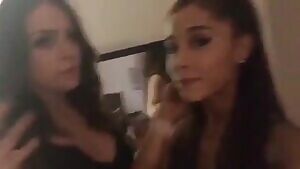 Ariana Grande and Elizabeth Gillies kiss