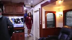 JLo in a transparent dress.