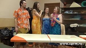 Adjusting her sarong goes wrong