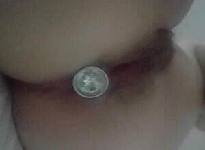 My husband pulls out my but plug from my tight ass