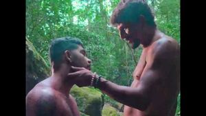 Gay Muscle French Kissing Kiss Outdoor