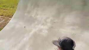 Skater Chick on a halfpipe