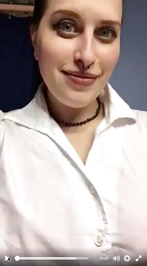 loosening up her buttons