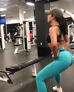 Squats in bright blue