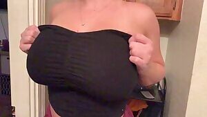 Revealing my big perky tits 😉