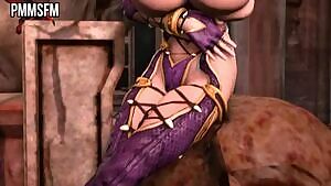 Ivy & DOA Girls with enhanced tits fucked by monsters.