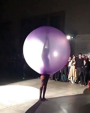 Wearing a shape shifting balloon is the new fashion of 2020