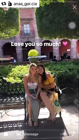 My friend Ana with her friend in Mexico