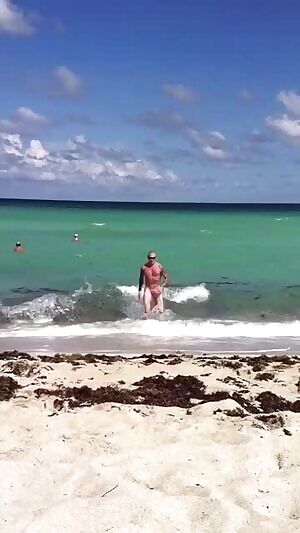 Running out of the water