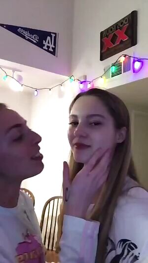 She looks a little embarrassed at the end