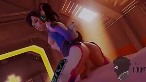 D.Va is getting ready for a mission