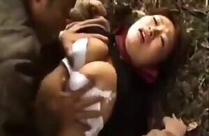 Showing no mercy to her tits