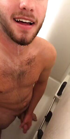 Here’s a gif of me stroking it in the shower as a reward for staying up late 😉
