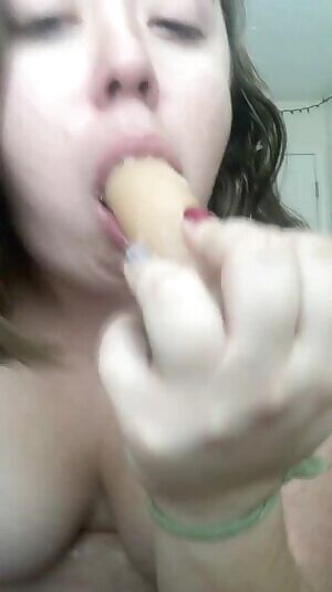 deepthroat practice with dildo