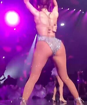 JLo bending over and presenting her fat ass
