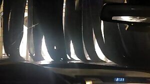 Getting dirty while the car gets clean