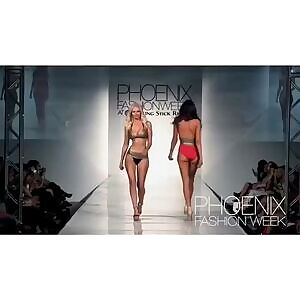Zienna Eve modelling bikinis on the catwalk
