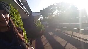 Cheeky Afternoon Balcony Flash