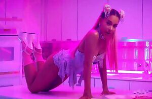 such a sexy outfit, and those heels are so hot! I would take everything off, but make her leave the heels on.