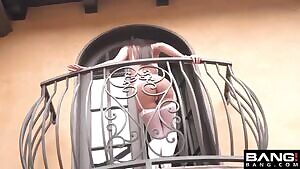 Gia Paige from the balcony