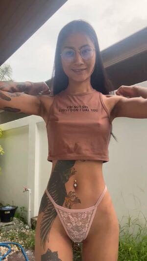 Braceface Amateur Asian Ass Babe